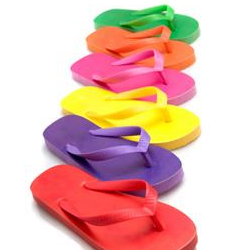 assorted flip flops