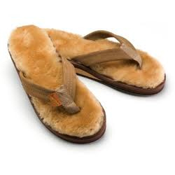 fuzzy flip flops