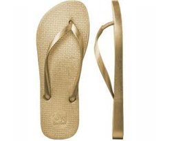 Gold Flip Flops