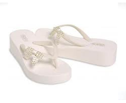 Ivory Flip Flops