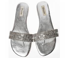 Silver Flip Flops